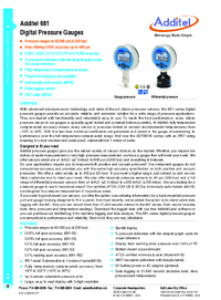 Thumbnail of document Data Sheet - 681 Digital Pressure Gauge